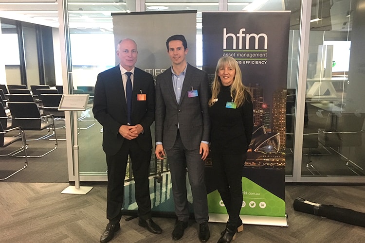 In this photo from left to right: Nicholas Burt (FMA – Chief Executive), Alex Sejournee (HFM – Senior Consultant) and Jodie Jodie Pryor (FMA – Events Project Coordinator)