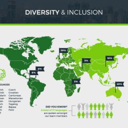 Infographic showing cultural diversity in the HFM workplace 2019